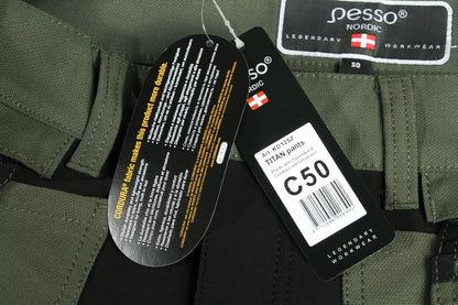 KB125Z, SHORT DE TRAVAIL PESSO TITAN FLEXPRO, VERT