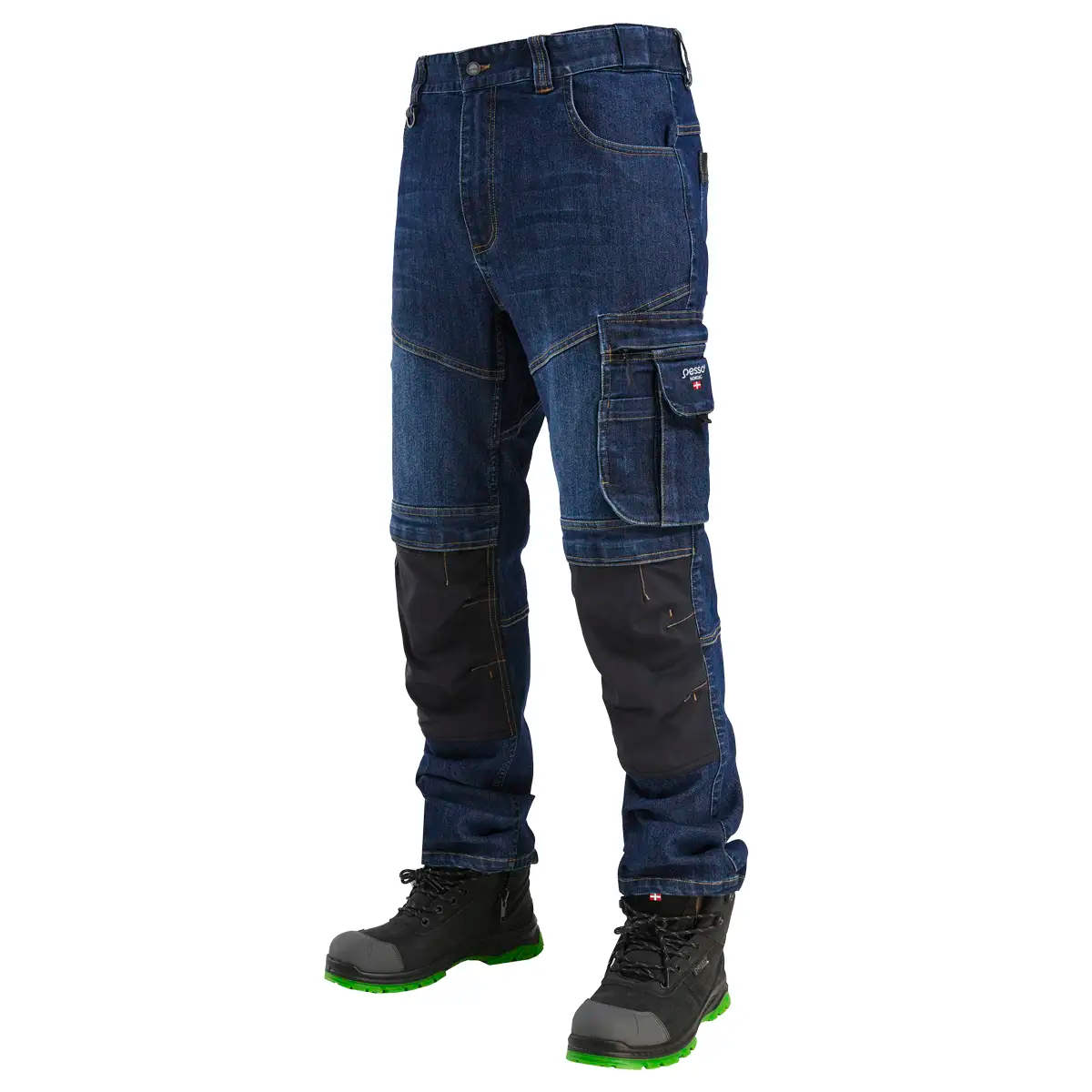 KD155_Blue, Workwear pants Pesso Denim Flex Ultimate Strech 155