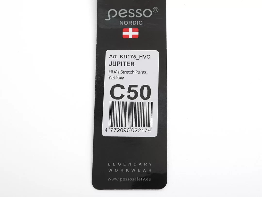 KD175_HVG, PANTALON DE TRAVAIL PESSO JUPITER FLEX FIT KD175_HVG, JAUNE