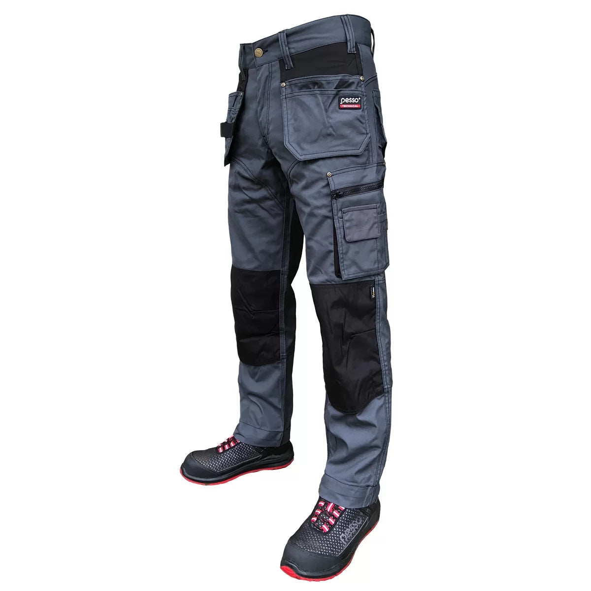 KDP110P, PANTALON DE TRAVAIL EN TOILE PESSO, GRIS