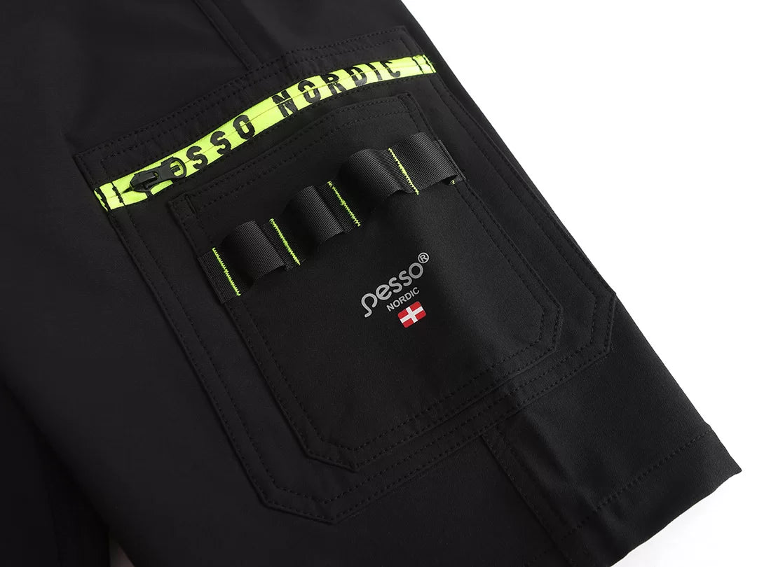 KS145B, SHORT DE TRAVAIL PESSO MERCURY STRETCH 145B, NOIR
