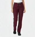 PHILTEX Ladies Stretch Polyester Scrub Bottoms (Burgundy)