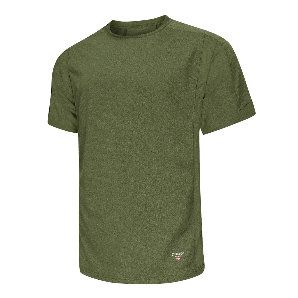 MP205_G, T-SHIRT PESSO BREEZE, GRIS-JAUNE