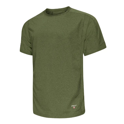 MP205_G, T-SHIRT PESSO BREEZE, GRIS-JAUNE