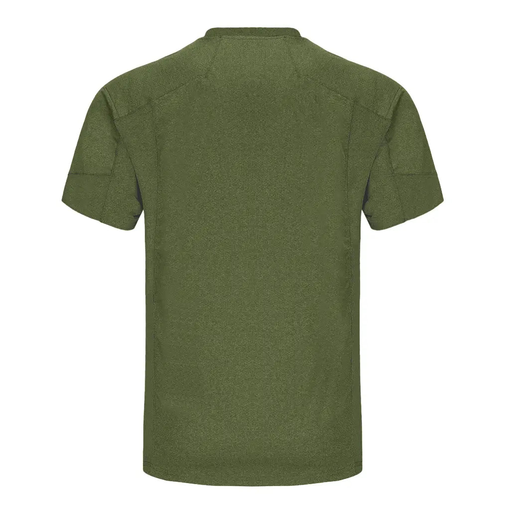 MP205_G, T-SHIRT PESSO BREEZE, GRIS-JAUNE