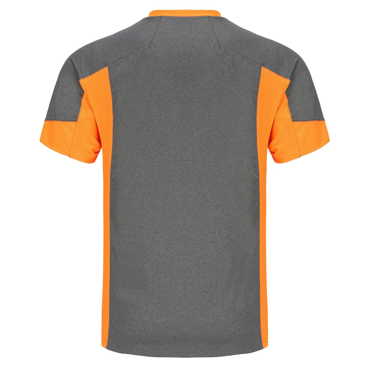 MP205_OR, T-SHIRT PESSO BREEZE, GRIS-ORANGE