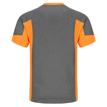 MP205_OR, T-SHIRT PESSO BREEZE, GRIS-ORANGE