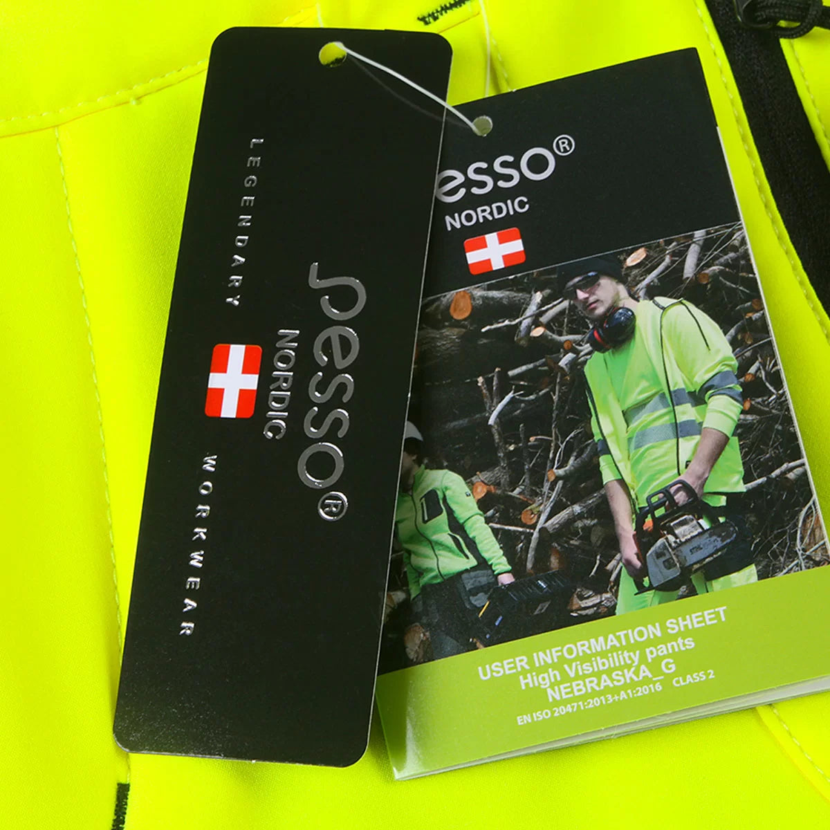NEBRASKA_G, PANTALON SOFTSHELL PESSO NEBRASKA_G JAUNE HAUTE VISIBILITÉ