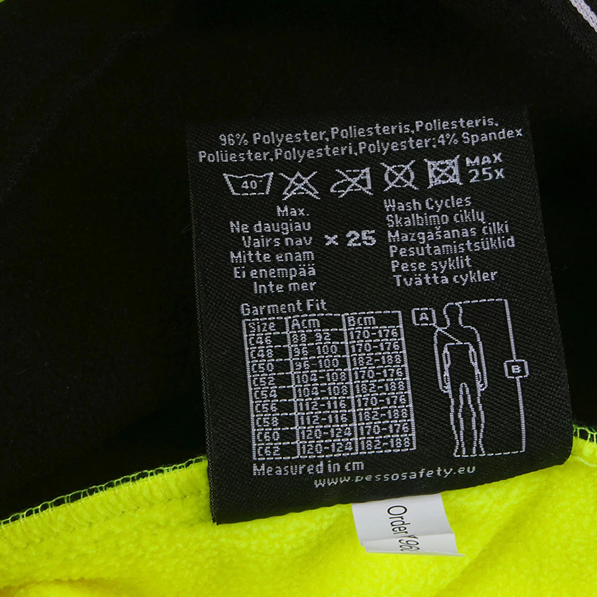 NEBRASKA_G, PANTALON SOFTSHELL PESSO NEBRASKA_G JAUNE HAUTE VISIBILITÉ