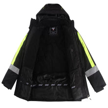 NOVA_J, VESTE D'HIVER IMPERMÉABLE PESSO NOVA, NOIR – JAUNE