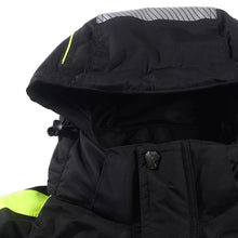 NOVA_J, VESTE D'HIVER IMPERMÉABLE PESSO NOVA, NOIR – JAUNE