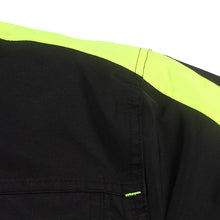 NOVA_J, VESTE D'HIVER IMPERMÉABLE PESSO NOVA, NOIR – JAUNE