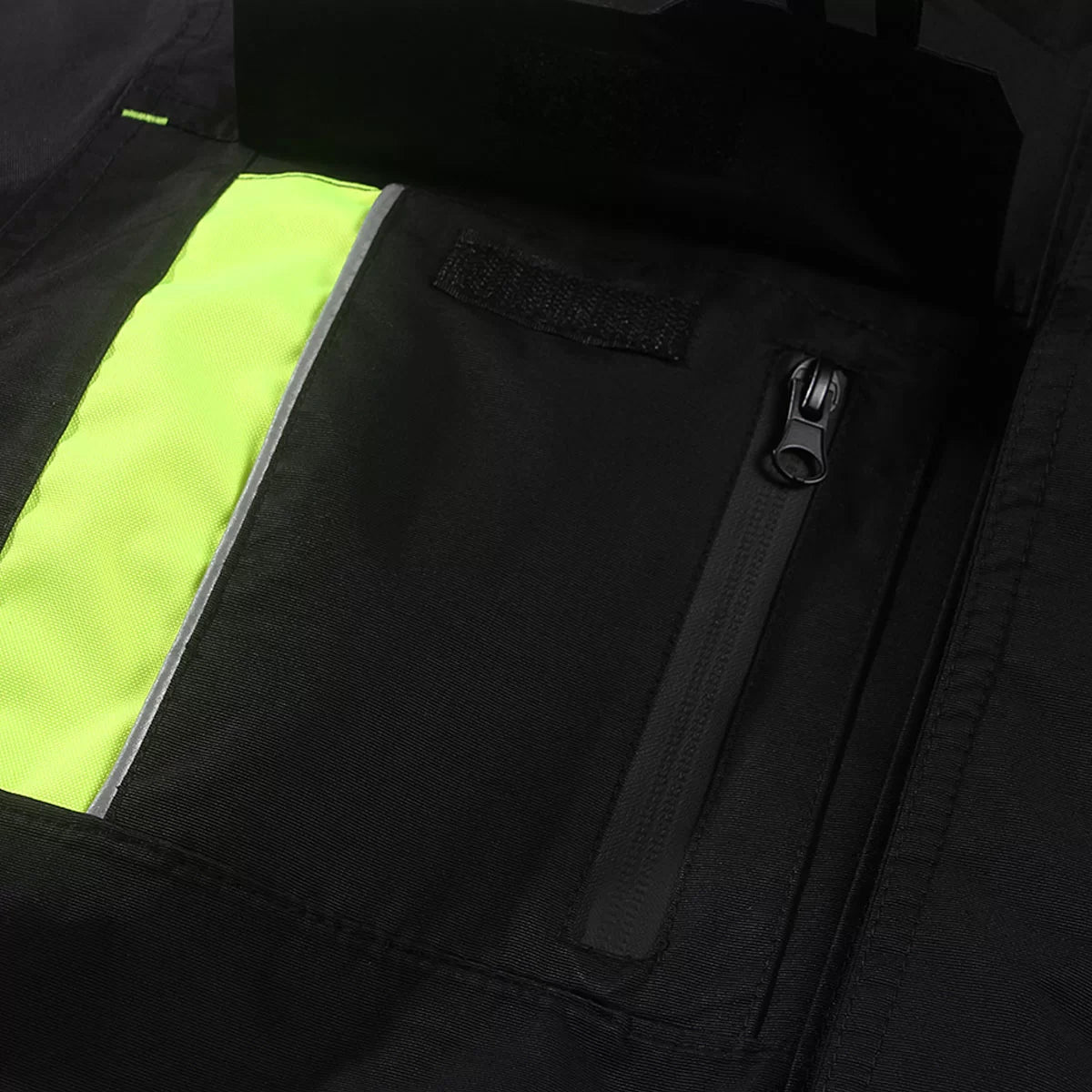 NOVA_J, VESTE D'HIVER IMPERMÉABLE PESSO NOVA, NOIR – JAUNE