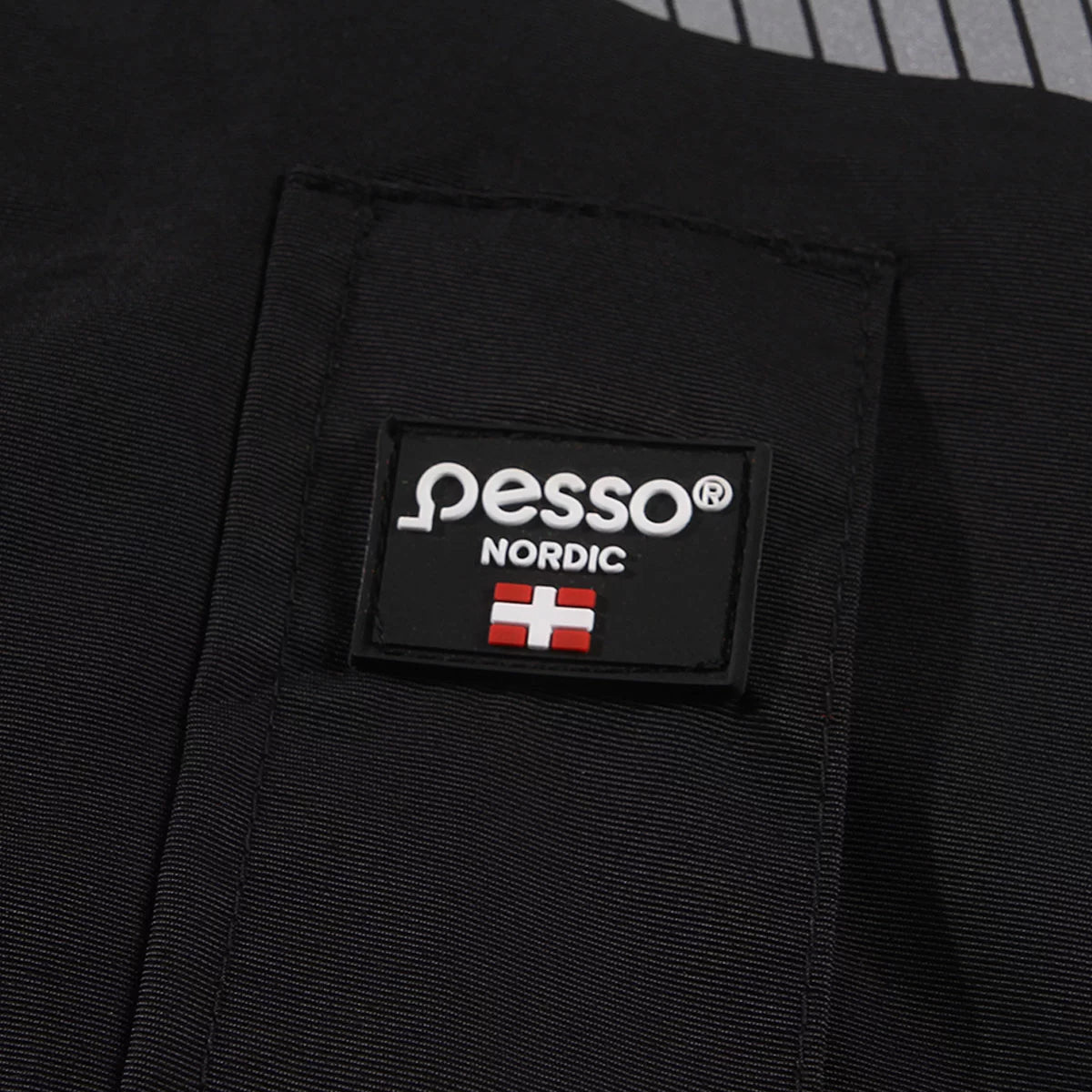 NOVA_J, VESTE D'HIVER IMPERMÉABLE PESSO NOVA, NOIR – JAUNE