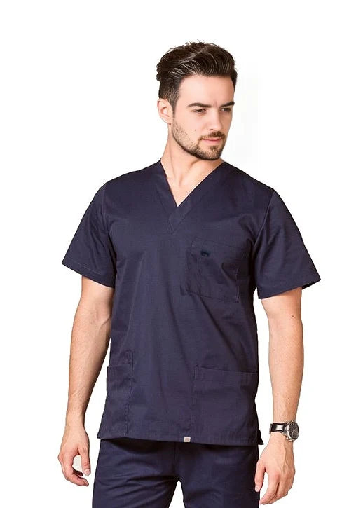 PHILTEX- Poly Cotton Unisex Scrub Top (Navy)