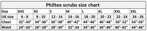 PHILTEX- Poly Cotton Unisex Scrub Top (Burgundy)