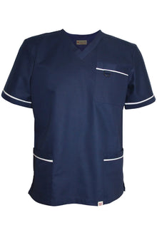 POLO PHILTEX MANCHES COURTES NOIR ET BLEU MARINE