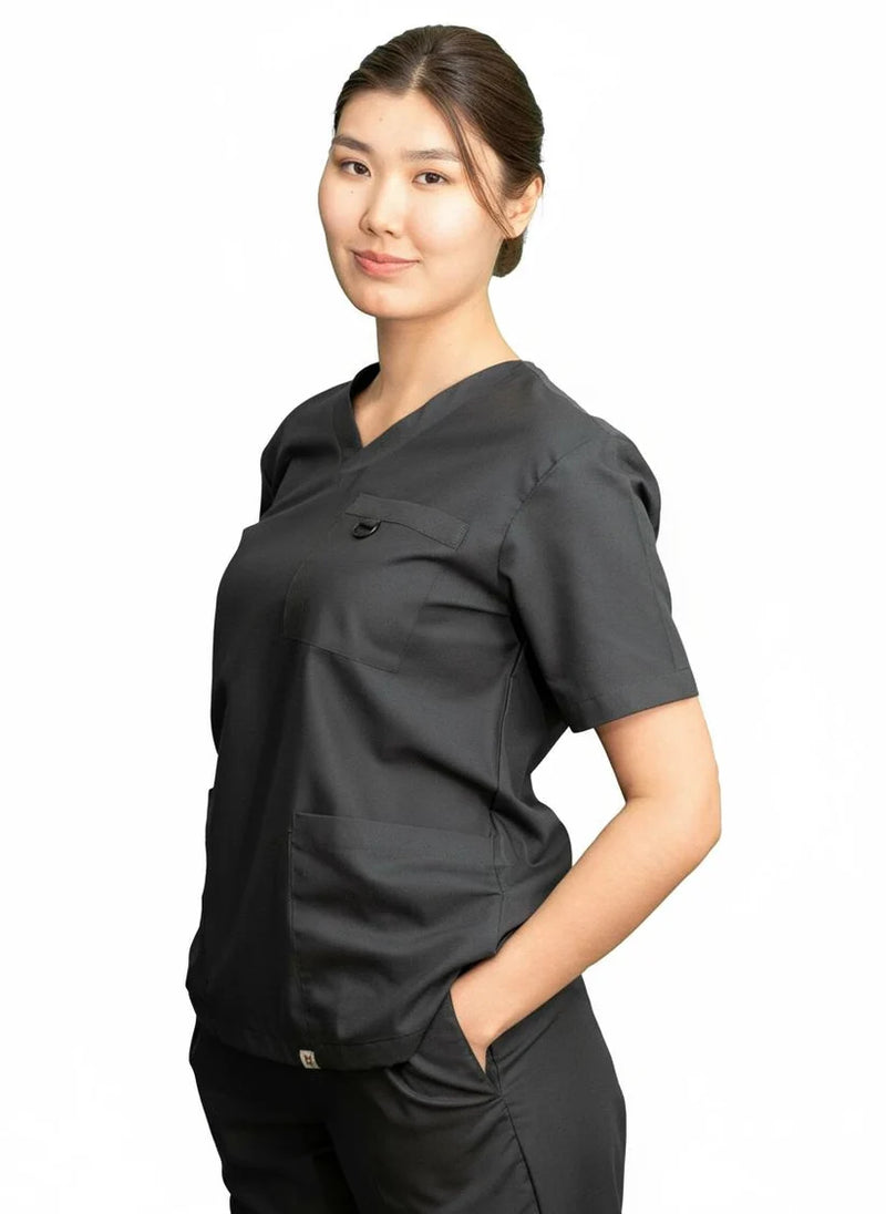 PHILTEX- Poly Cotton Unisex Scrub Top (Grey)