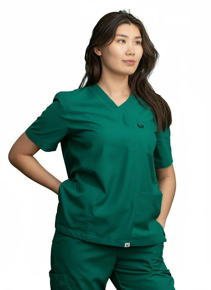 PHILTEX- Poly Cotton Unisex Scrub Top (Hunter Green)