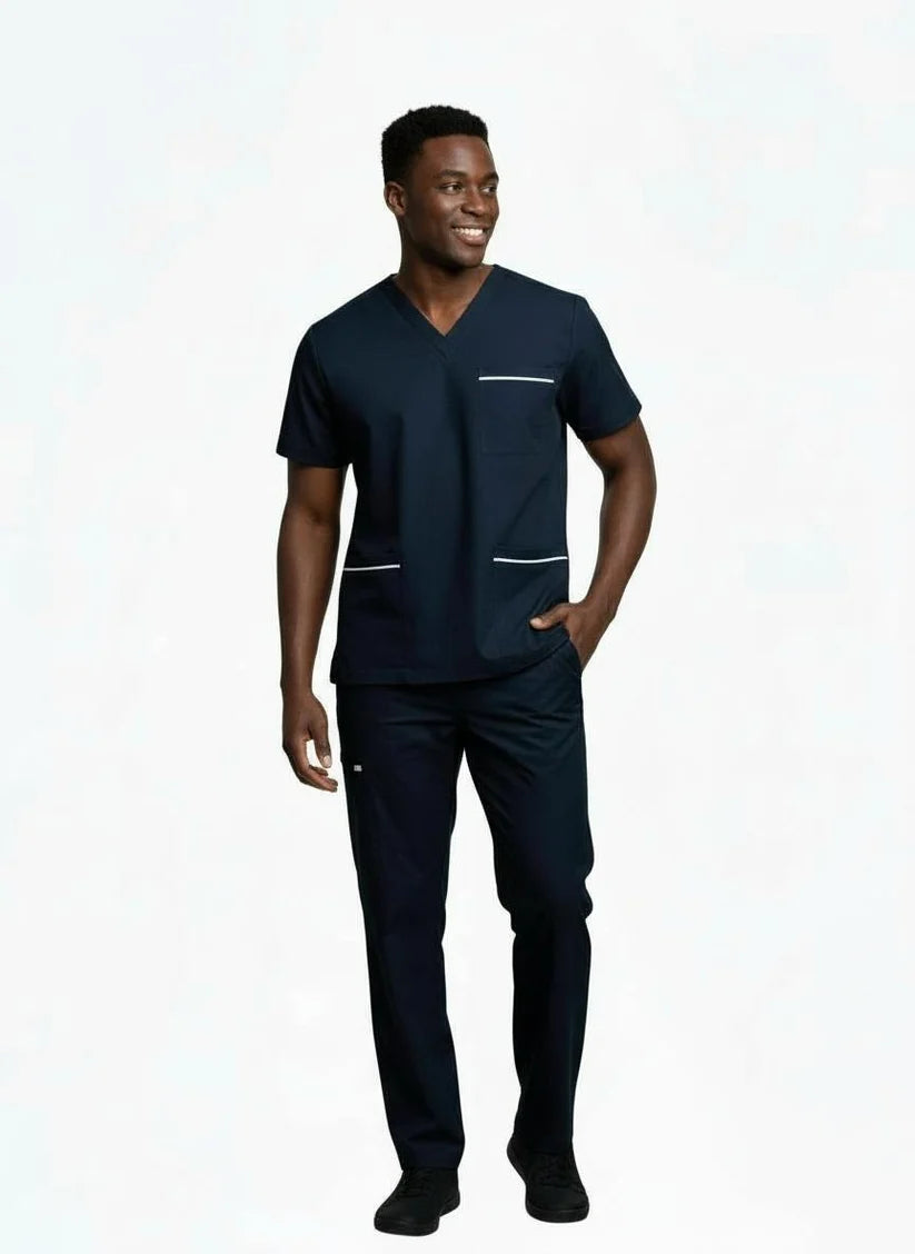 POLO PHILTEX MANCHES COURTES NOIR ET BLEU MARINE