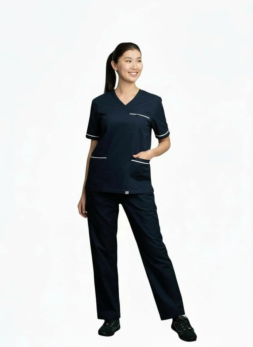 POLO PHILTEX MANCHES COURTES NOIR ET BLEU MARINE