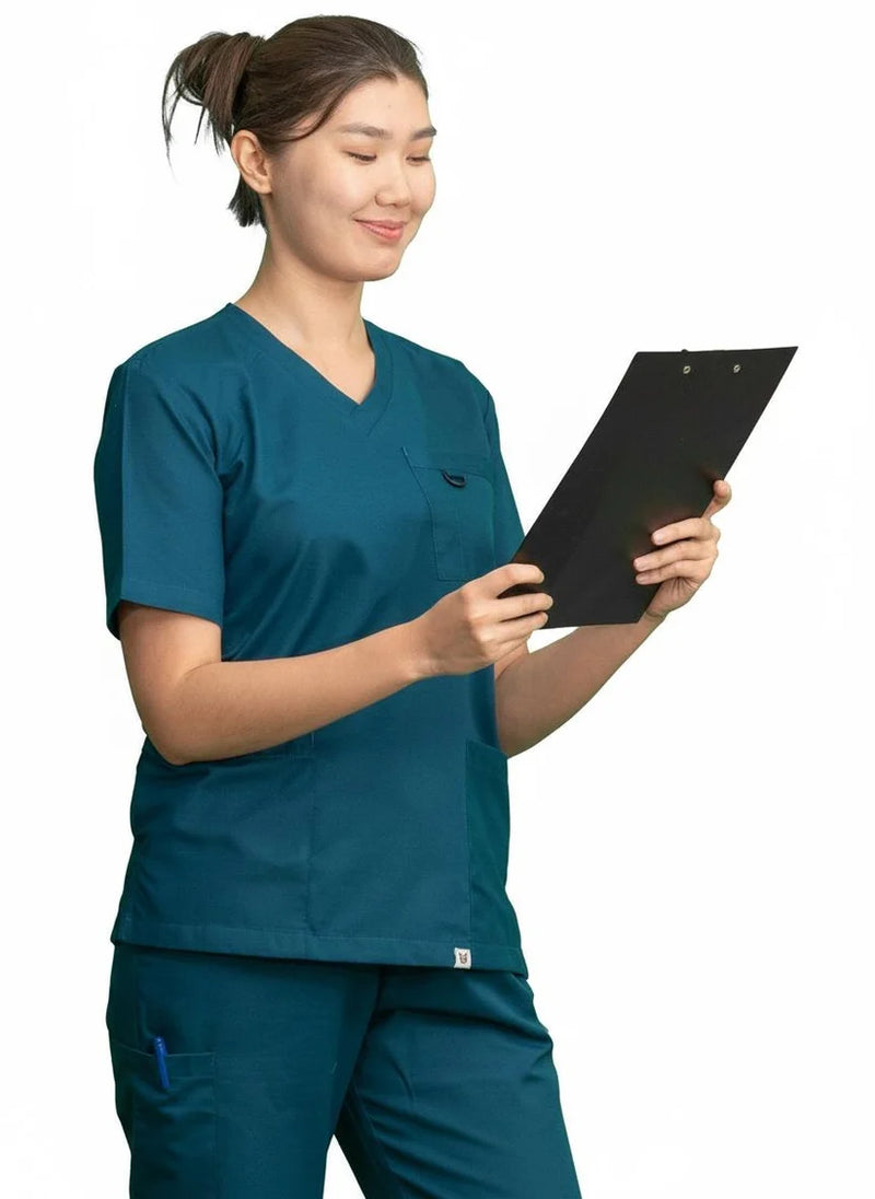 PHILTEX- Poly Cotton Unisex Scrub Top (Caribbean Blue)
