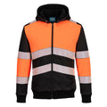 PW377  Hi-Vis Zipped Class 1 Winter Hoodie Orange/Black