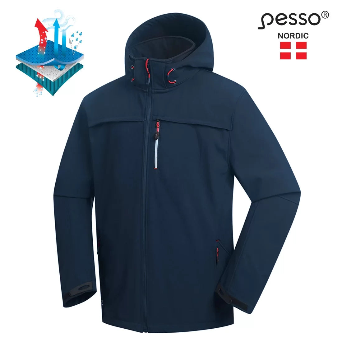 ATLANTA_N, VESTE SOFTSHELL PESSO ATLANTA, MARINE