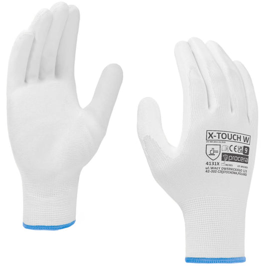 X-TOUCH  PU-COATED PROTECTIVE GLOVES WHITE