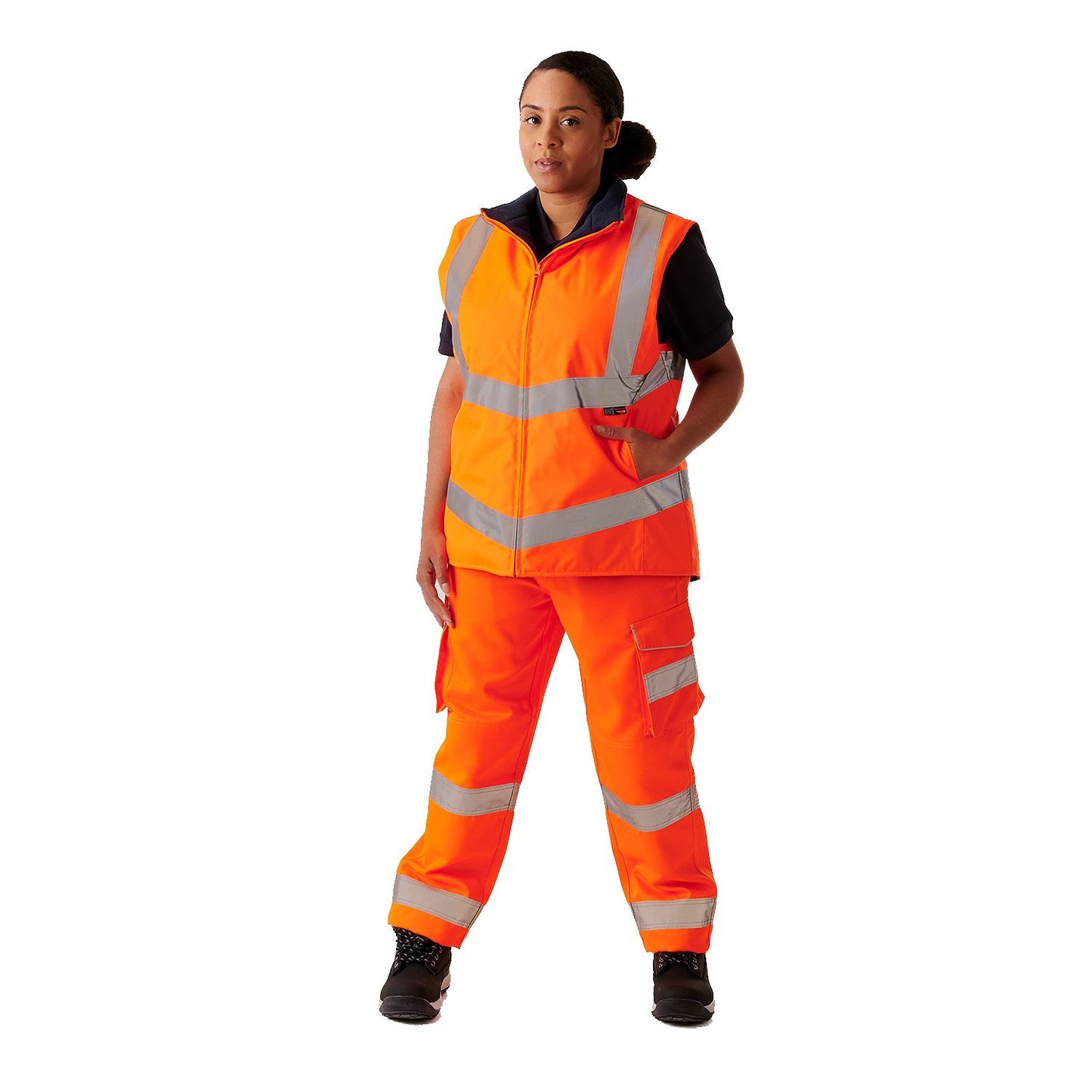 SHV-L1018 Women's Hi Vis Orange Anjali Body Warmer (ORANGE)