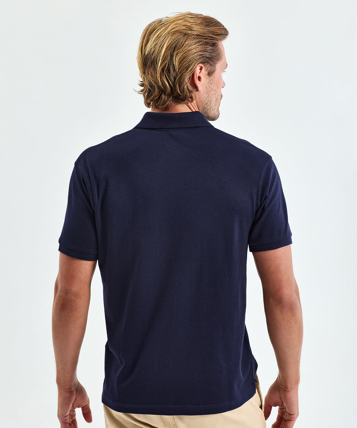 AQ005 Men's super smooth knit polo (Navy)