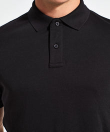 AQ005 Men's super smooth knit polo (Black)