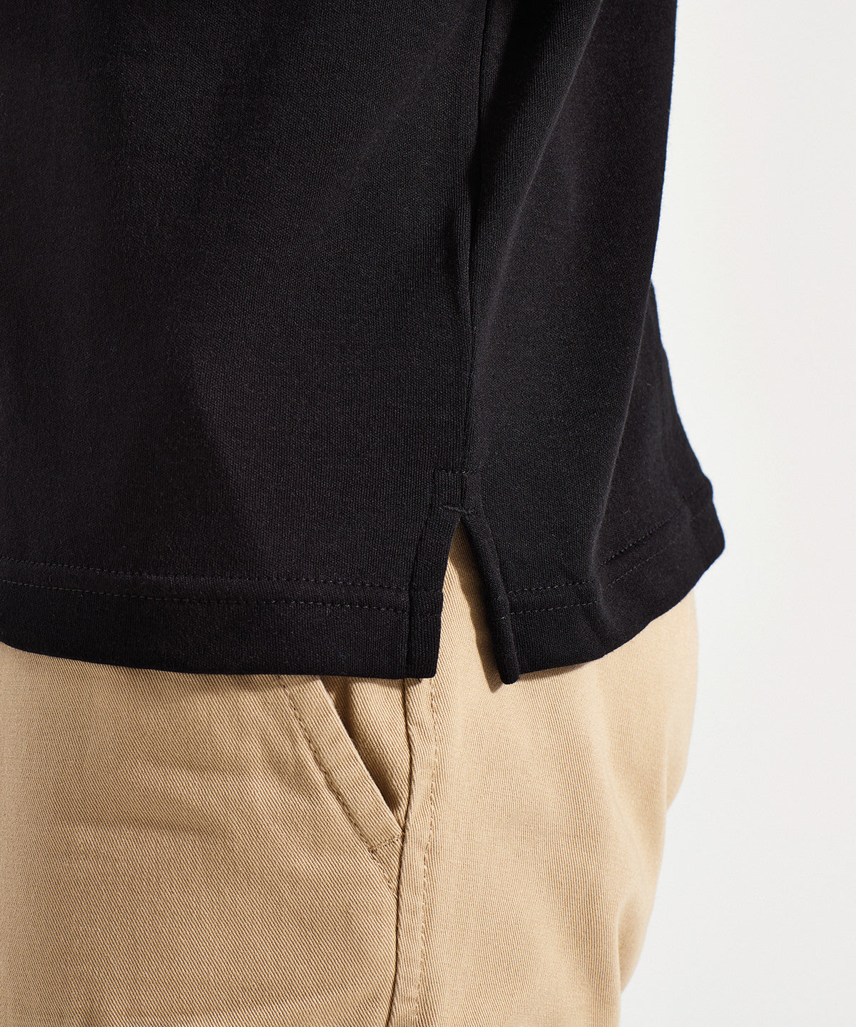 AQ005 Men's super smooth knit polo (Black)
