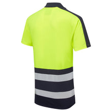 SHV-303D Supertousch Essentials Hi-Vis Eco Coolair Yellow/Navy Polo Shirt