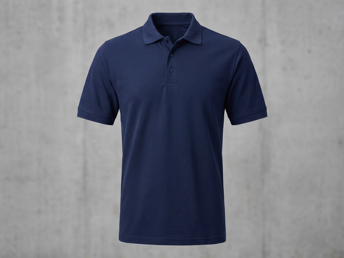 Navy work polo shirt