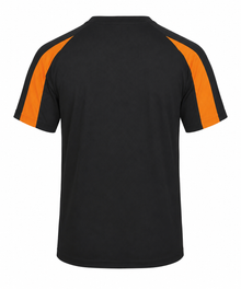 JC003 RAL T-Shirt  Just Cool Contrast Cool Tee Jet (Black/Electric Orange)