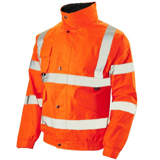 37B8 Supertouch Hi-Vis Vapour Shield 4.4 Orange 2 in 1 Bomber Jacket