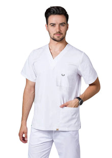 PHILTEX- Poly Cotton Unisex Scrub Top (White)