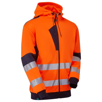 SYH-751D System Hi-Vis Eco Zip Thru Orange Hoodie