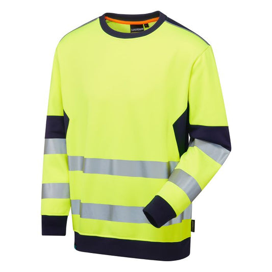 SYH-654C System Hi-Vis ECO Crew Neck Yellow Sweatshirt