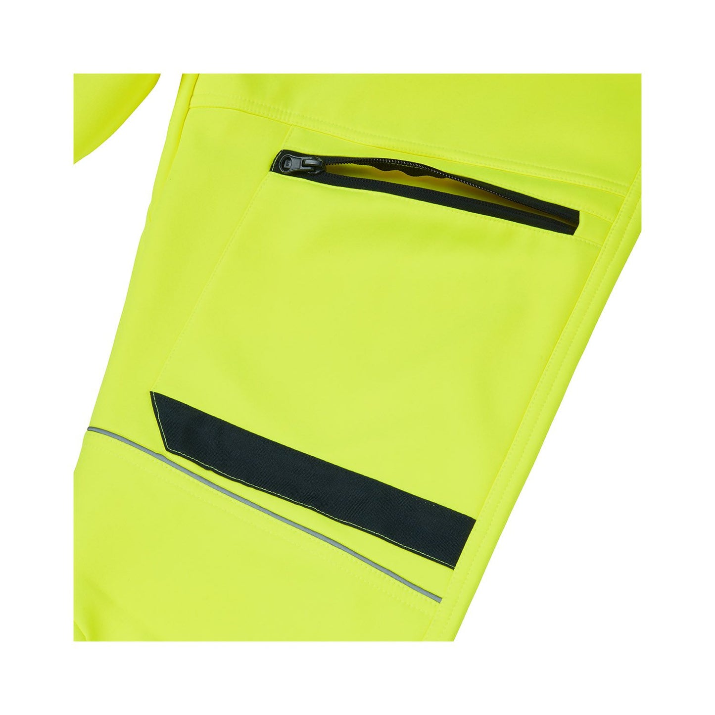 SYH-402RC Supertouch HV System Eco Two Tone Stretch Softshell Trouser YELLOW