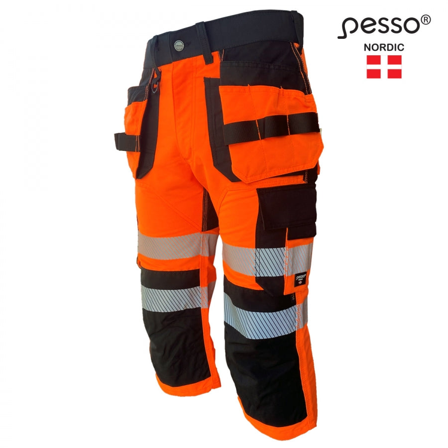 KB135OR, VÊTEMENTS DE TRAVAIL PANTALON COURT 3/4 PESSO URANUS FLEXPRO 135, ORANGE