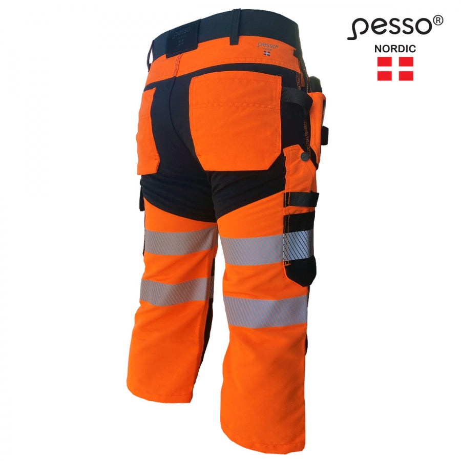 KB135OR, VÊTEMENTS DE TRAVAIL PANTALON COURT 3/4 PESSO URANUS FLEXPRO 135, ORANGE