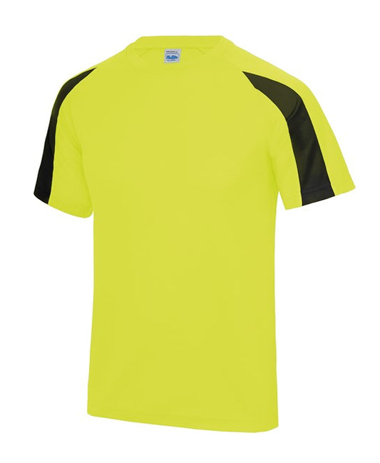 JC003, RAL T-Shirt  Just Cool Contrast Cool Tee Electric yellow/jet black